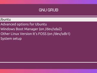 GRUB menu with operating system choices on a dual-boot PC