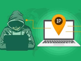 Illustration représentant un pirate informatique devant un écran d’ordinateur avec des lignes de code, symbolisant les risques liés à la divulgation d’une adresse IP.